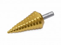Step drill for metal 4-20mm HSSE TiN with straight groove, CZTOOL
