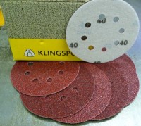 Sanding disc with velcro holes, KLINGSPOR