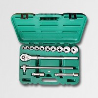 Set of goal heads 3/4 "14 parts in a plastic case, HONITON