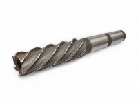 Cylindrical semi-coarse-toothed end mill with Morse taper, left-hand cutting, ČSN 222143