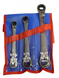 Set of ratchet wrenches 4 in 1, 8 - 19mm(4pcs) GearTech, Projahn