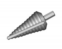 Step drill for metal 4-12mm x 2mm HSS with straight slot with hexagon, CZTOOL