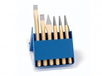 A set of chisels and punches with a punch in a plastic case, Rennsteig