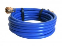 Braided compressor hose 6x12mm 16bar with quick couplings