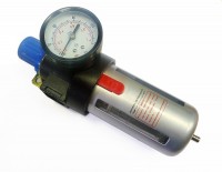 Air pressure regulator with separator and drain hose nipple
