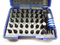 Bit set 1/4 ", 35 pcs with magnetic holder with locking