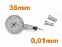 Lever gauge - pupitas 0-0,8mm, alarm clock 38mm with calibration protocol, Accurata