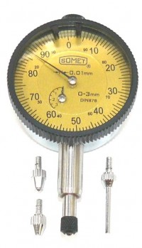 Dial indicator - indicator 40/3 mm, 4 interchangeable styluses, SOMET