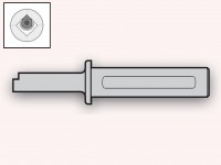 Slotting holder for square profile 8-10mm, UT-SQ-08 / 10-25