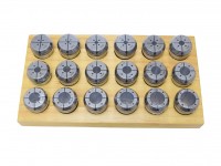 Set of sealed collets ER32 - 3-20mm(18pcs) with cooling channels