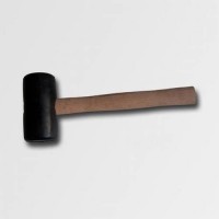 Rubber mallet 75mm with wooden handle, Czech production