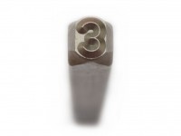 Separate die for metal 4mm - number "3" - round, PROFI