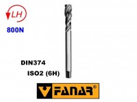 Machine tap M8x1,0 left HSSE ISO2(6H) DIN374 spiral (40°), FANAR