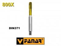 Machine tap UNC 1/4 x 20 HSSE TiN 2B DIN371 with chip breaker 800X, FANAR