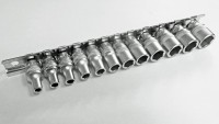 Set of heads 4-13mm 1/4 "Xi-on on the rail even for damaged screw heads, Projahn