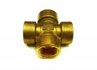 Manifold 3/8 G without quick couplings, 4 x thread 3/8 ", cross