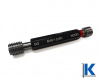 Metric thread plug gauge - double-sided 6H - GO/NOGO , KMITEX