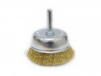 Non-braided cup brush on stem - coated steel, XTLINE
