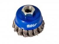 Braided cup brush - stainless steel, MAGG