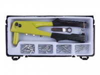 Side riveting pliers with a set of rivets 2.4 to 4.8 mm