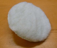 Polishing wheel LAMB made of synthetic wool with velcro 150mm, short hair