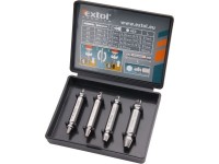 Set of M5-M14 Extol Premium bent screw extractors
