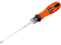 Telescopic screwdriver with 6 tips