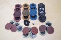 Set of 50mm grinding wheels with QRC adapter