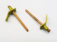 Tear rivet 4.0 x 7 mm earthing brass / copper-plated steel - 1 outlet(packing 5pcs)