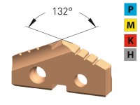 Carbide drill insert 132 ° for stainless, hard and hardened steel, Karnasch