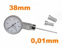 Lever gauge - pupitas 0-0.8mm, alarm clock 38mm with a long touch 42mm
