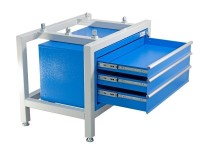 Granite plate stand with drawers , Czech production
