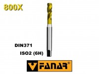 Machine tap M3 HSSE TiN ISO2(6H) DIN371 spiral (40°) 800X, FANAR