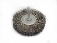 Steel circular brush 80x15mm wire 0.35mm on a 6mm shank