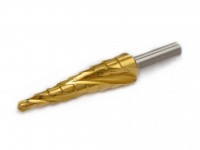 Step drill for metal 4-12mm HSS-XE TiN with spiral groove, Karnasch