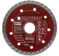 Diamond cutting disc 115mm solid segment TURBO CHAMPION, PROTECO