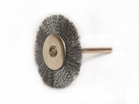 Steel circular brush 25x1.5mm wire 0.10mm on a 3mm shank