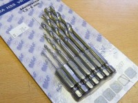 Set of 7 drill bits with hexagonal shank 1.5 - 6.0 DIN338