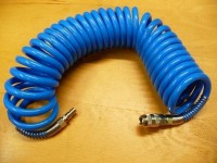 Spiral hose 10m to the compressor rubber 8 / 12mm with quick couplings, XT-Line