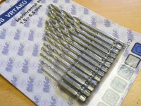 Set of 13 drill bits with hexagonal shank 1.5 - 6.5 mm DIN338