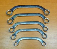 Set of curved ring spanners 10-19mm(5pcs)