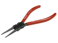 Seeger straight crimping pliers, dia. 40-100mm, thin tips, FORTUM