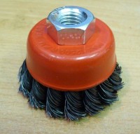 Cup brush 80mm braided 0,8mm  XTLINE
