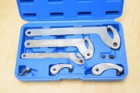 Set of hook wrenches with replaceable teeth 19-120mm