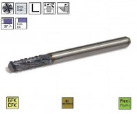 Carbide cutter for composite materials 6fl. 25 ° TiAlN, CERANIT